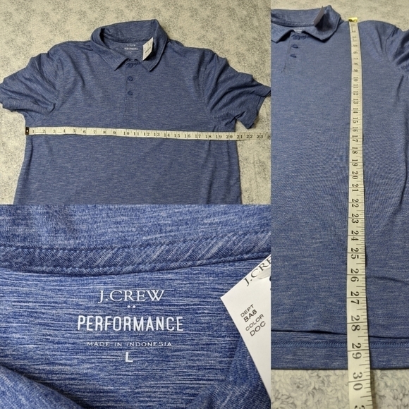 ✨3/$15  NWT J Crew Factory performance blue top L - Picture 4 of 5